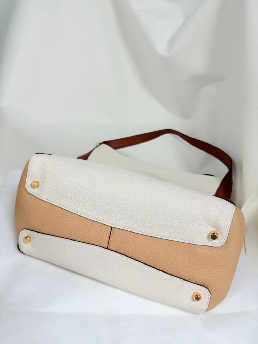 COACH 76088 Hadley hobo in colorblock Chalk Multicolor